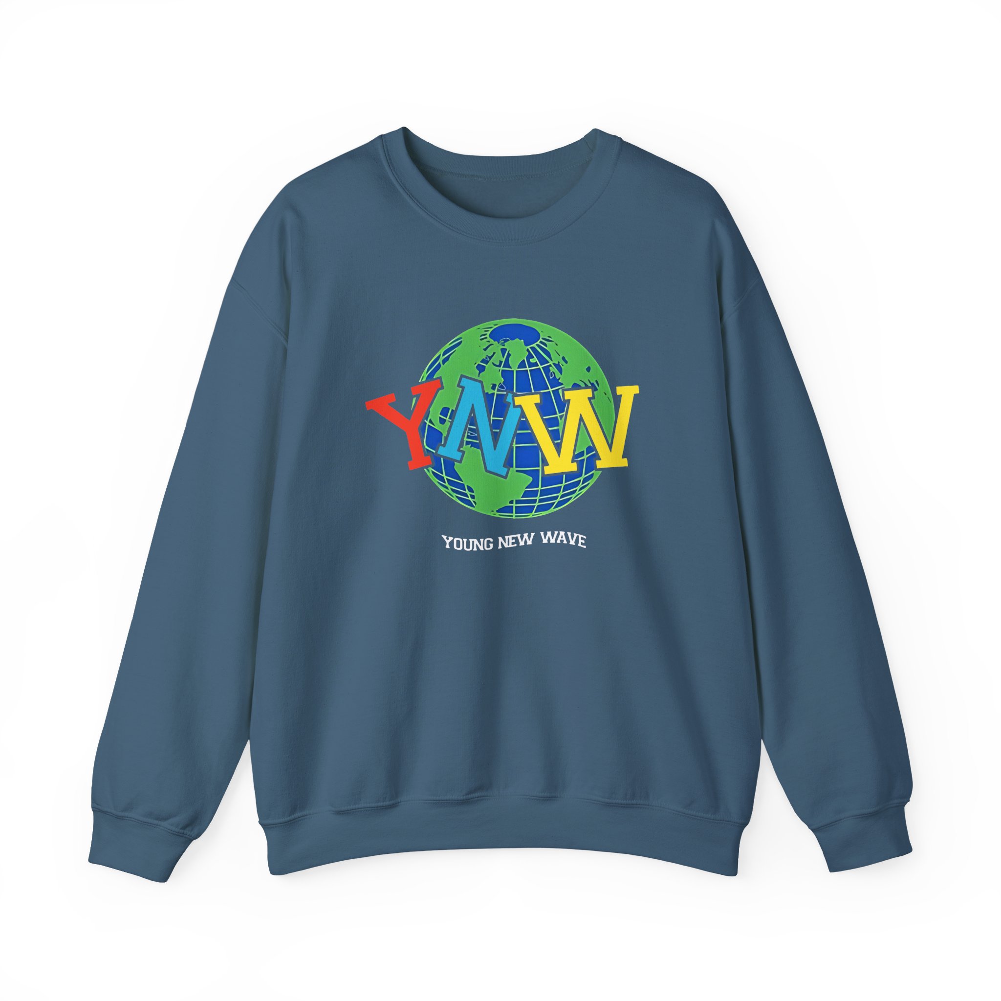 YNW Melly globe Unisex Heavy Blendâ„¢ Crewneck Sweatshirt