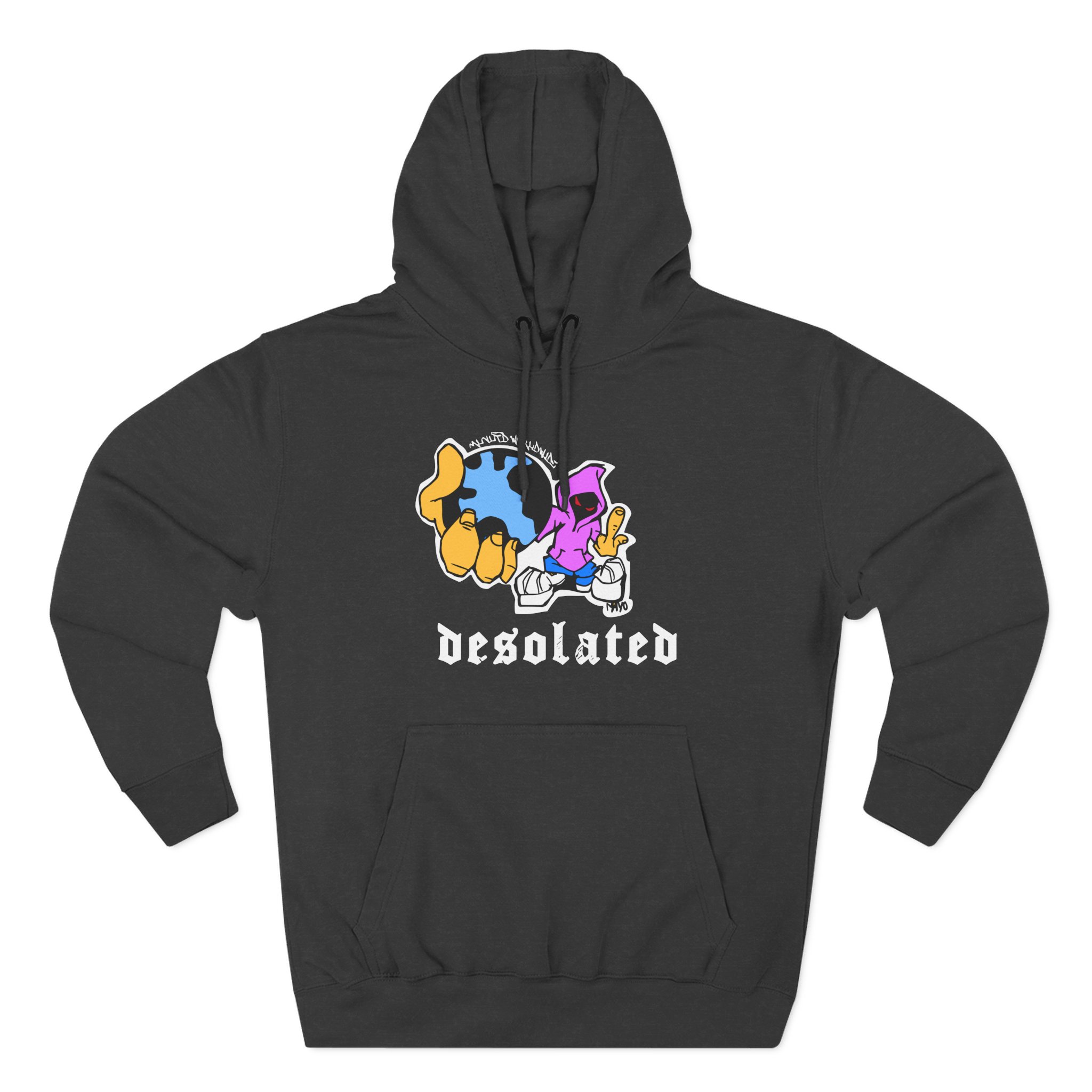 Desolated Globe Three-Panel Fleece Hoodie
