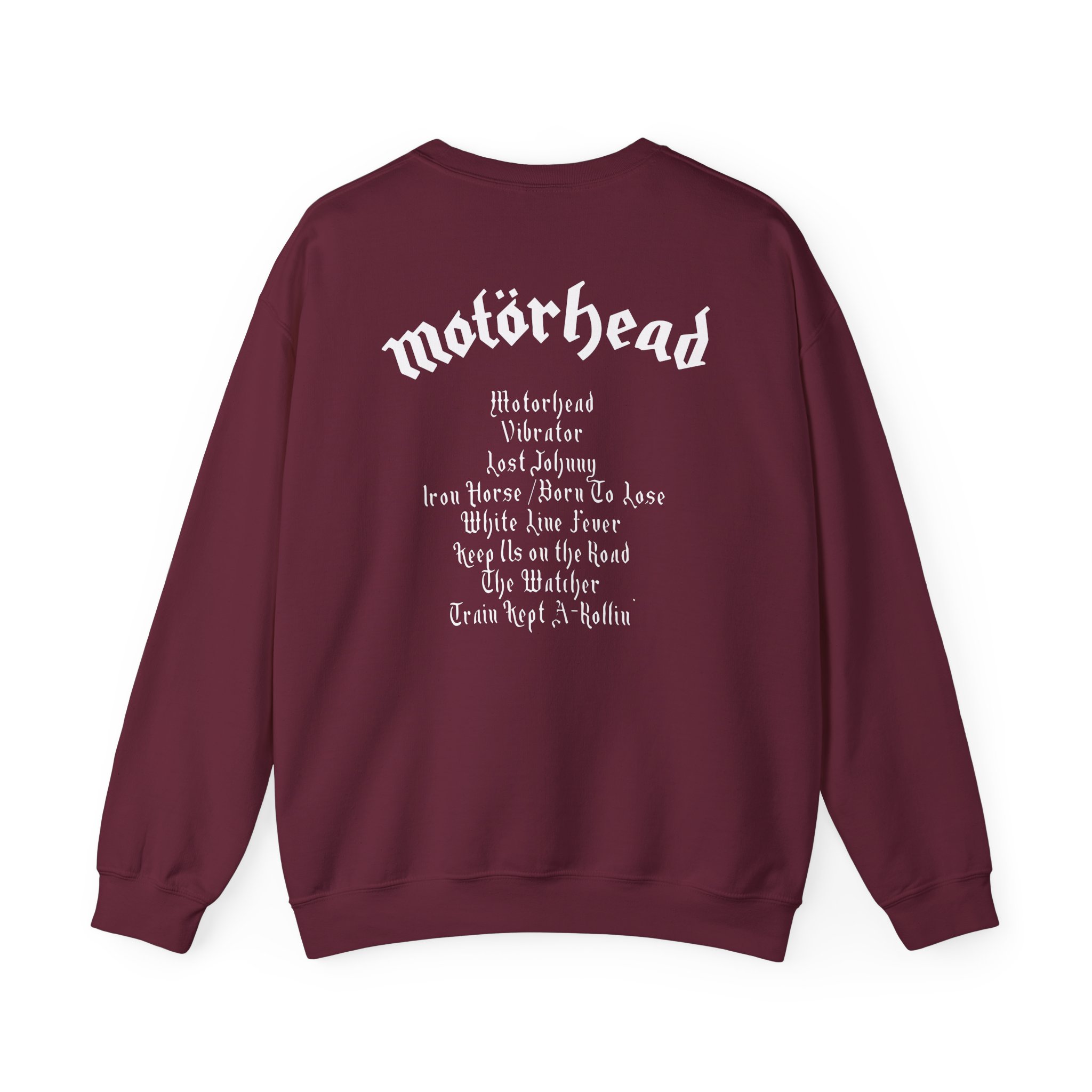 Lemmy Motörhead Tracklist Unisex Heavy Blend™ Crewneck Sweatshirt