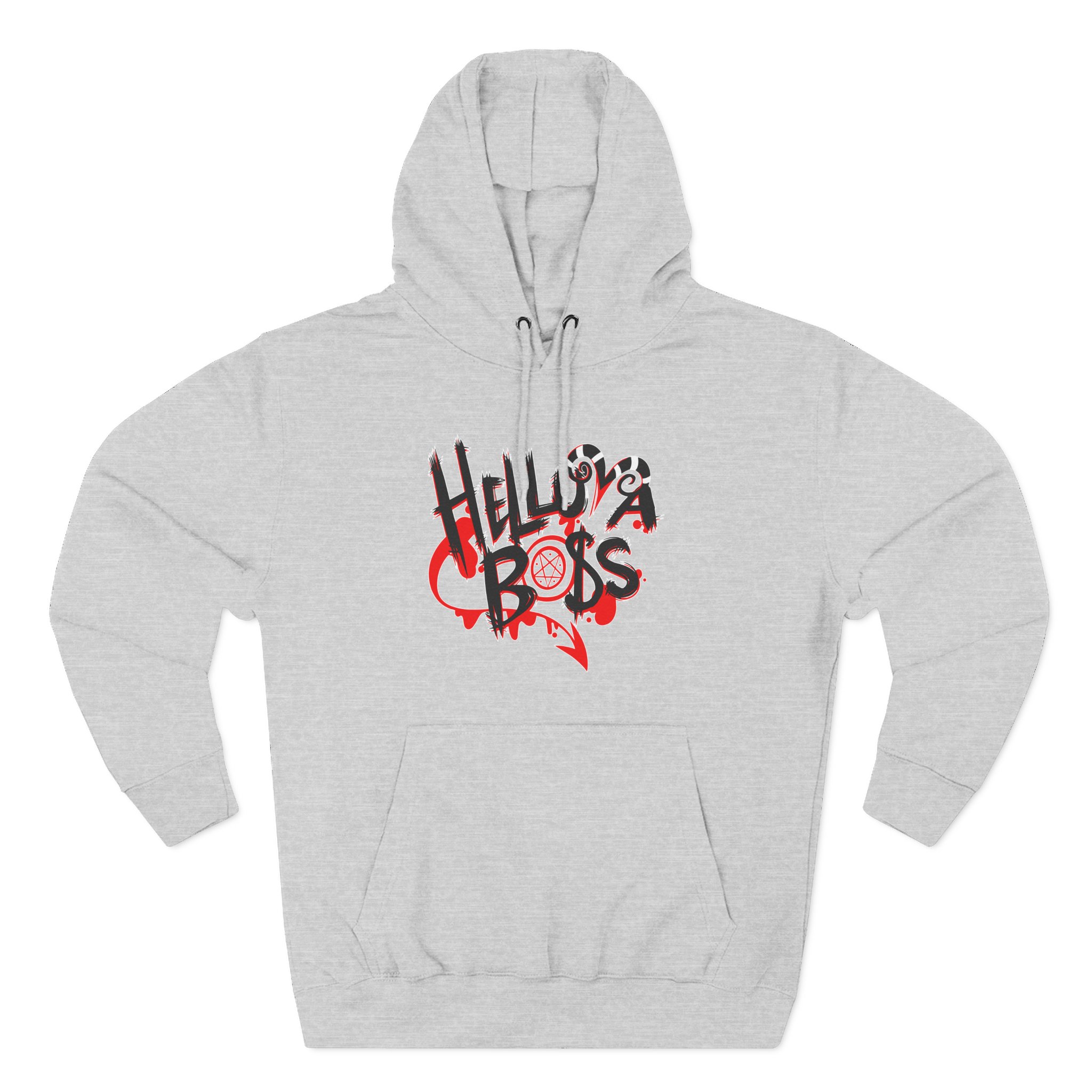 Helluva Boss Logo Three-Panel Fleece Hoodie