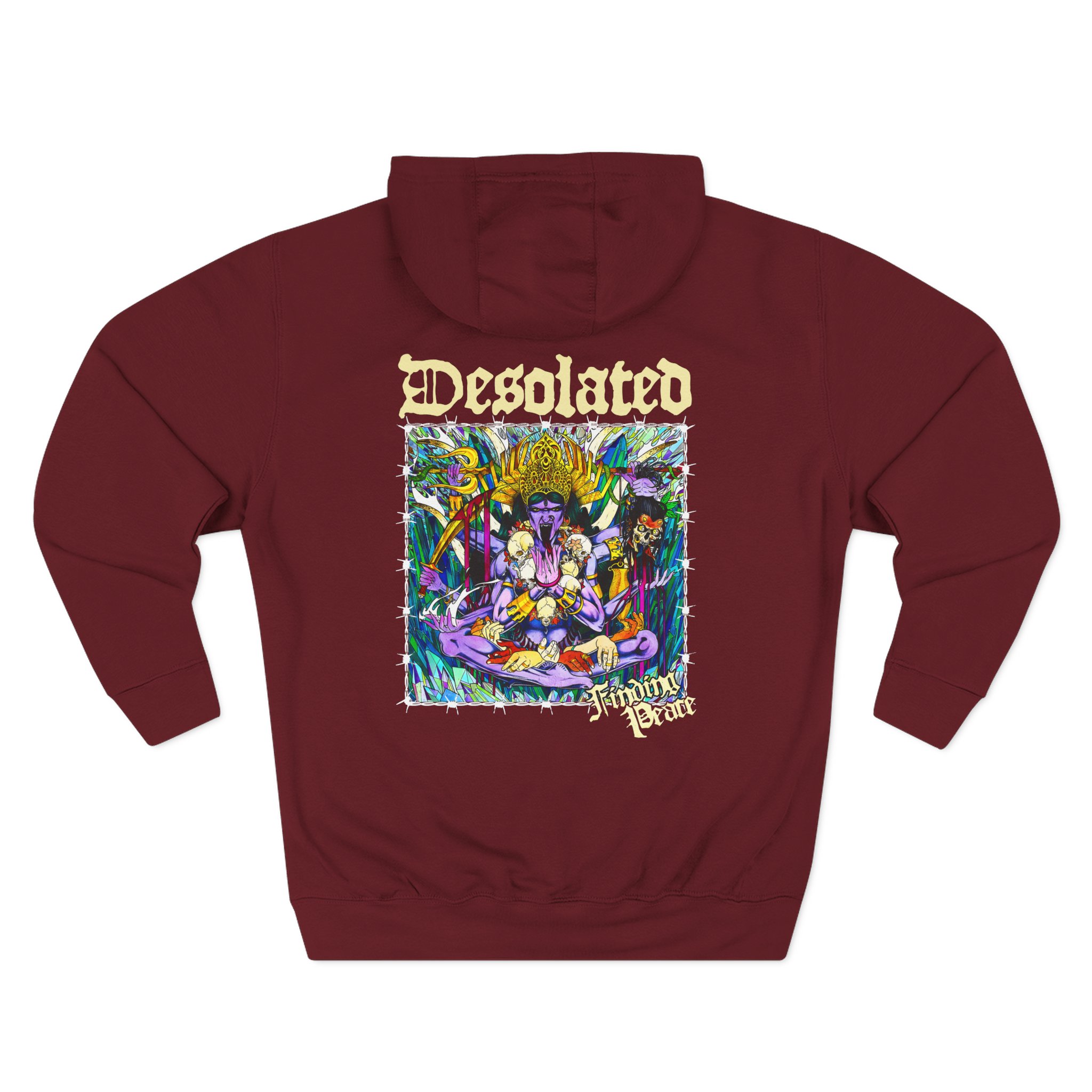 Desolated Finding Peace Three-Panel Fleece Hoodie