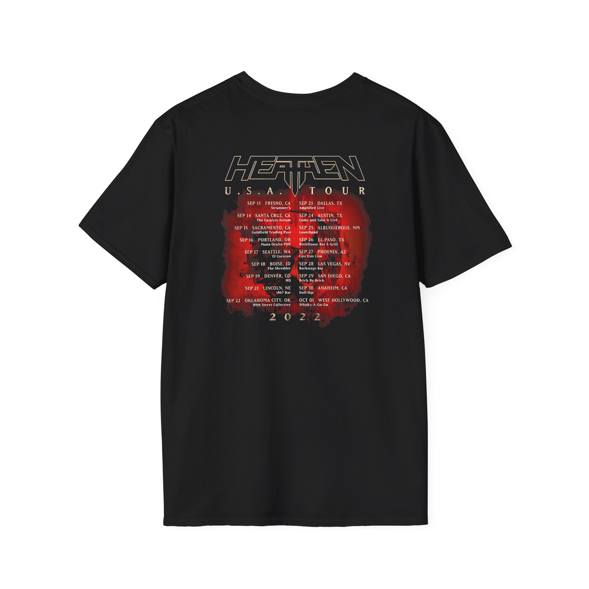 Heathen Empire of the Blind USA Tour 2022 Unisex Softstyle T-Shirt