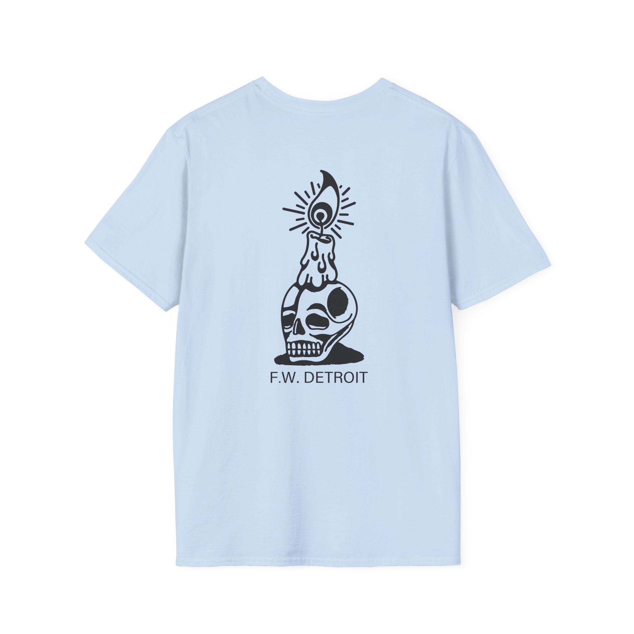 Fireworks Skull Unisex Softstyle T-Shirt