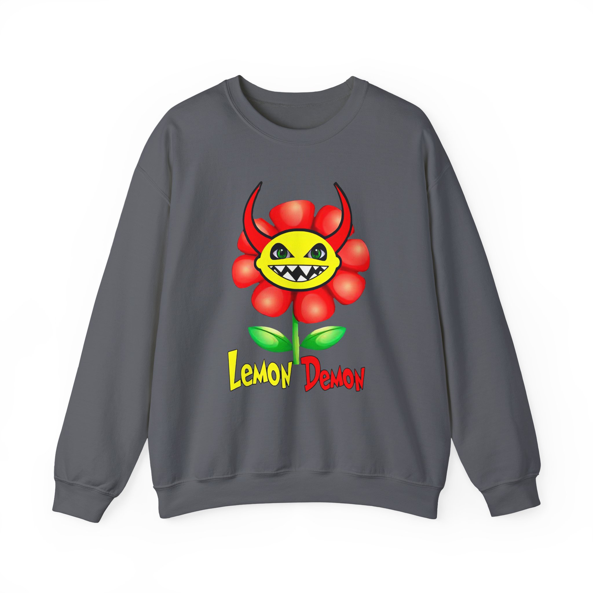 Lemon Demon Flower Unisex Heavy Blendâ„¢ Crewneck Sweatshirt